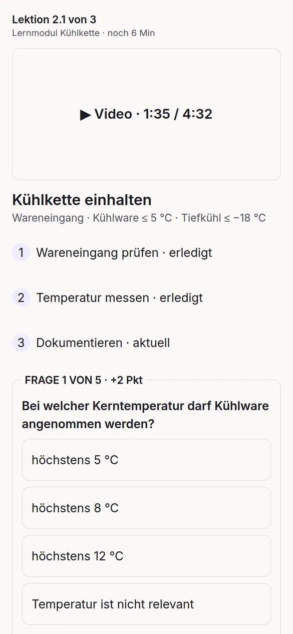 Academy: Detailansicht auf dem Gerät im Service